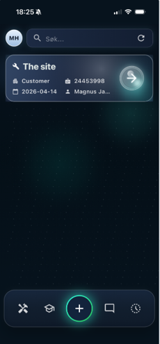 Oppdrag og offline-modus i HSE Field Control på iPhone